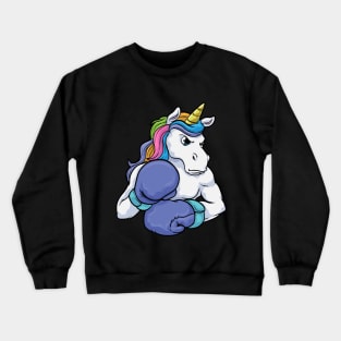 Unicorn at Boxing with Boxing gloves Crewneck Sweatshirt